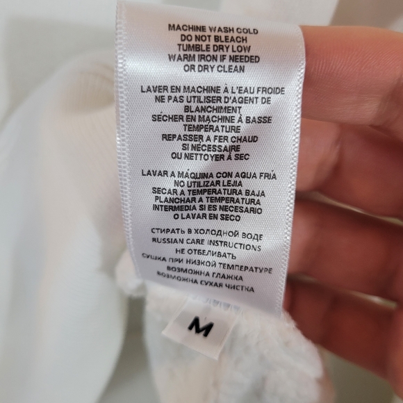 RE/DONE Off White The 70s Half Zip Sweatshirt Size M - Picture 6 of 13